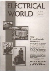 ELECTRICAL WORLD 1930 ISSUE